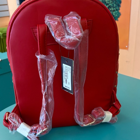 Badgley Mischa Red Quilted Backpack - Picture 2 of 3